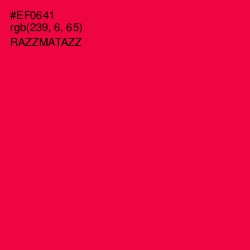 #EF0641 - Razzmatazz Color Image