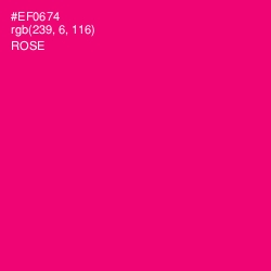 #EF0674 - Rose Color Image