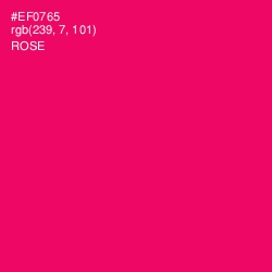 #EF0765 - Rose Color Image