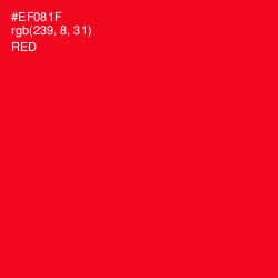 #EF081F - Red Color Image