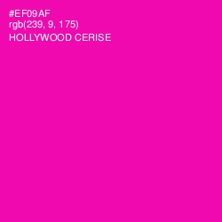 #EF09AF - Hollywood Cerise Color Image