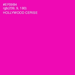 #EF09B4 - Hollywood Cerise Color Image