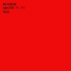 #EF0B0B - Red Color Image