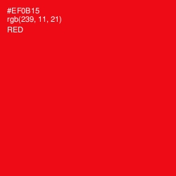 #EF0B15 - Red Color Image