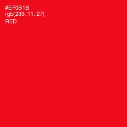 #EF0B1B - Red Color Image