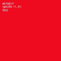 #EF0B1F - Red Color Image