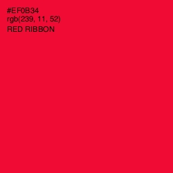 #EF0B34 - Red Ribbon Color Image