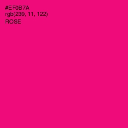 #EF0B7A - Rose Color Image