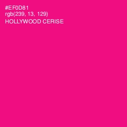 #EF0D81 - Hollywood Cerise Color Image