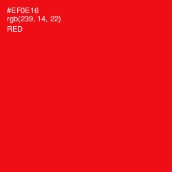 #EF0E16 - Red Color Image