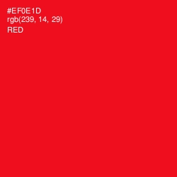 #EF0E1D - Red Color Image