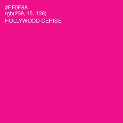 #EF0F8A - Hollywood Cerise Color Image