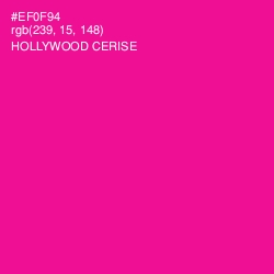 #EF0F94 - Hollywood Cerise Color Image