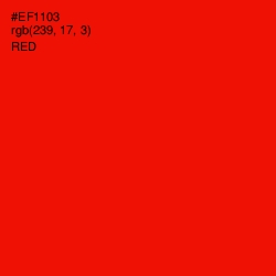 #EF1103 - Red Color Image