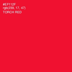 #EF112F - Torch Red Color Image