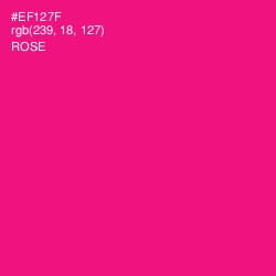 #EF127F - Rose Color Image