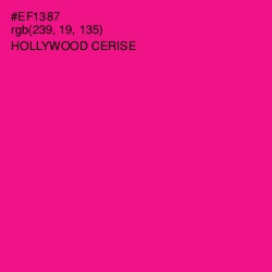 #EF1387 - Hollywood Cerise Color Image