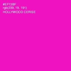 #EF13BF - Hollywood Cerise Color Image