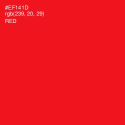 #EF141D - Red Color Image