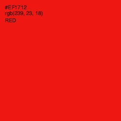 #EF1712 - Red Color Image