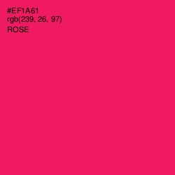 #EF1A61 - Rose Color Image