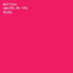#EF1C64 - Rose Color Image