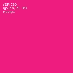#EF1C80 - Cerise Color Image