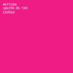 #EF1C86 - Cerise Color Image