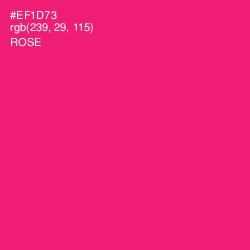#EF1D73 - Rose Color Image