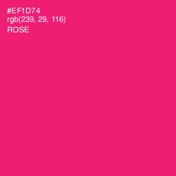 #EF1D74 - Rose Color Image
