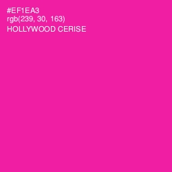 #EF1EA3 - Hollywood Cerise Color Image