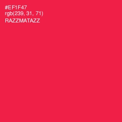 #EF1F47 - Razzmatazz Color Image