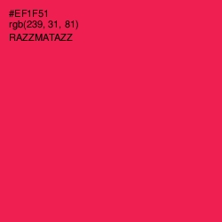 #EF1F51 - Razzmatazz Color Image