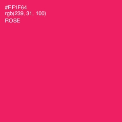 #EF1F64 - Rose Color Image