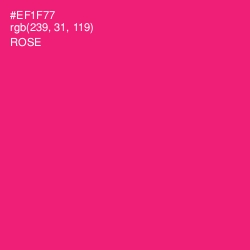 #EF1F77 - Rose Color Image