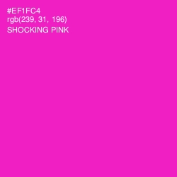 #EF1FC4 - Shocking Pink Color Image