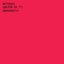 #EF204D - Amaranth Color Image