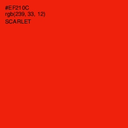 #EF210C - Scarlet Color Image