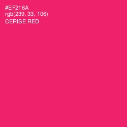 #EF216A - Cerise Red Color Image