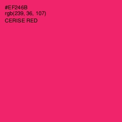 #EF246B - Cerise Red Color Image