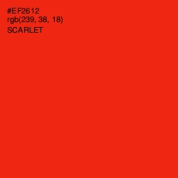 #EF2612 - Scarlet Color Image