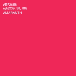 #EF2658 - Amaranth Color Image