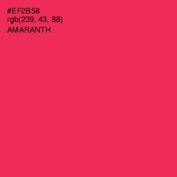 #EF2B58 - Amaranth Color Image