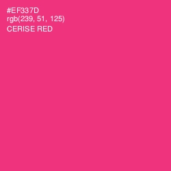 #EF337D - Cerise Red Color Image