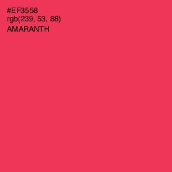 #EF3558 - Amaranth Color Image