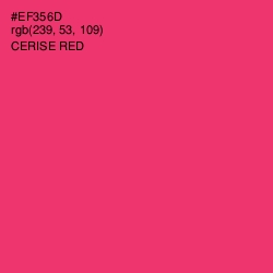 #EF356D - Cerise Red Color Image