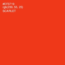 #EF3719 - Scarlet Color Image