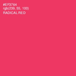 #EF3764 - Radical Red Color Image