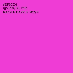 #EF3CD4 - Razzle Dazzle Rose Color Image