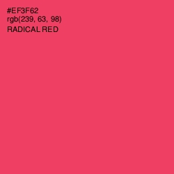 #EF3F62 - Radical Red Color Image